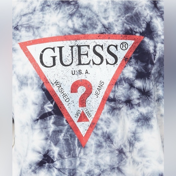 Men's Tie-Dye Guess Logo Graphic Sweatshirt size Large - Picture 3 of 6